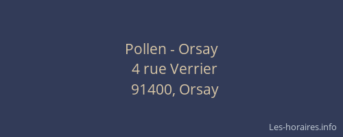 Pollen - Orsay
