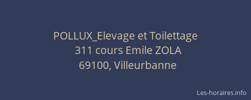 POLLUX_Elevage et Toilettage