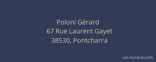 Poloni G&eacute;rard