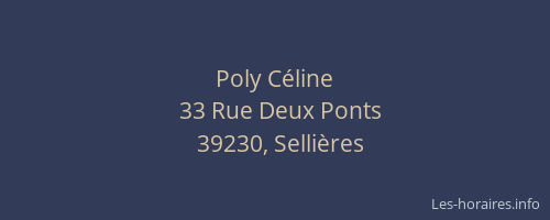 Poly C&eacute;line