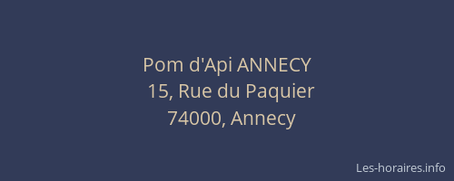 Pom d'Api ANNECY