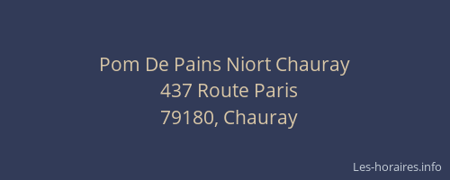 Pom De Pains Niort Chauray
