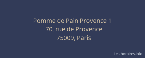 Pomme de Pain Provence 1