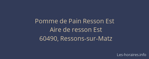 Pomme de Pain Resson Est