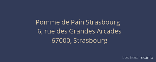 Pomme de Pain Strasbourg