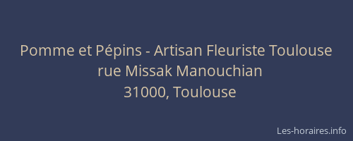 Pomme et Pépins - Artisan Fleuriste Toulouse