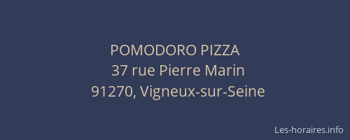 POMODORO PIZZA