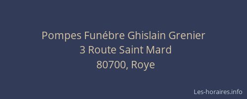 Pompes Fun&eacute;bre Ghislain Grenier