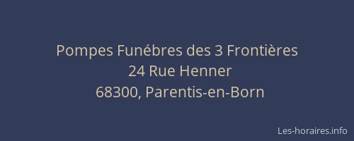 Pompes Fun&eacute;bres des 3 Fronti&egrave;res