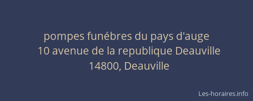 pompes fun&eacute;bres du pays d'auge