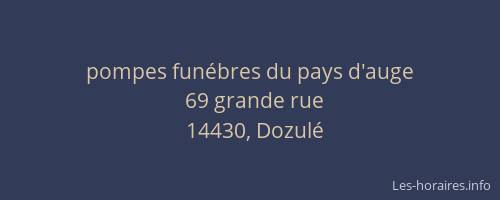 pompes fun&eacute;bres du pays d'auge