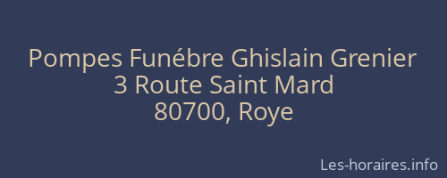 Pompes Funébre Ghislain Grenier