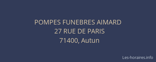 POMPES FUNEBRES AIMARD