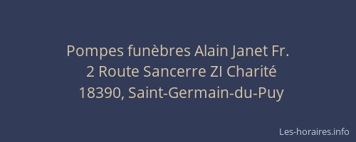 Pompes funèbres Alain Janet Fr.
