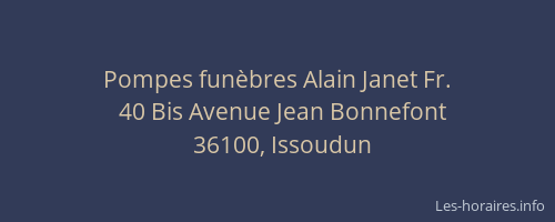 Pompes funèbres Alain Janet Fr.