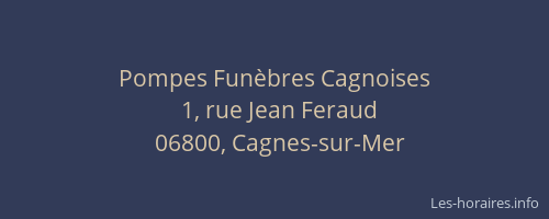 Pompes Funèbres Cagnoises