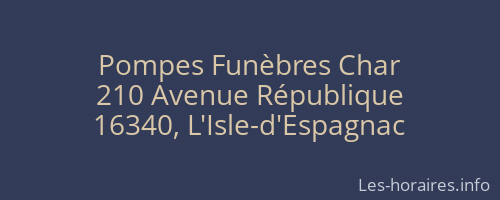 Pompes Funèbres Char