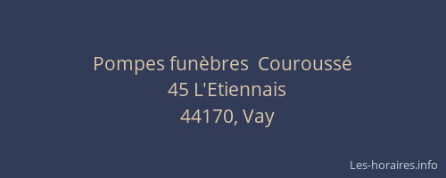 Pompes funèbres  Couroussé