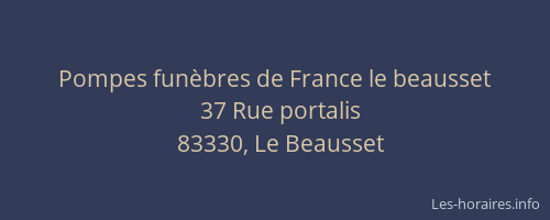 Pompes funèbres de France le beausset