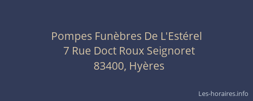 Pompes Funèbres De L'Estérel