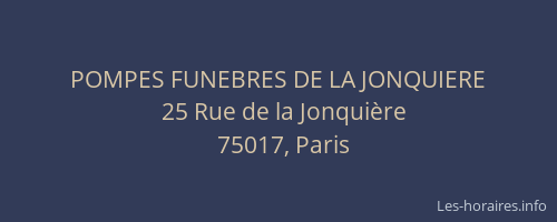 POMPES FUNEBRES DE LA JONQUIERE