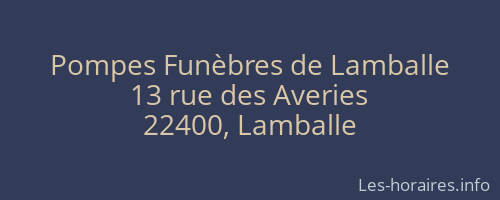 Pompes Funèbres de Lamballe