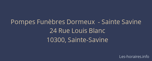 Pompes Funèbres Dormeux  - Sainte Savine