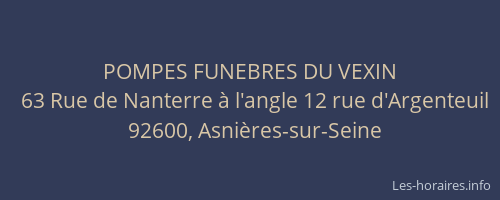 POMPES FUNEBRES DU VEXIN