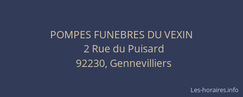 POMPES FUNEBRES DU VEXIN