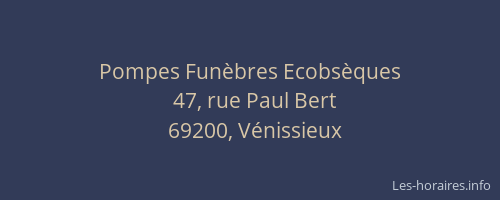 Pompes Funèbres Ecobsèques