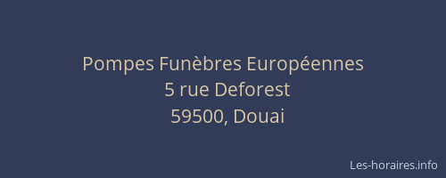 Pompes Funèbres Européennes