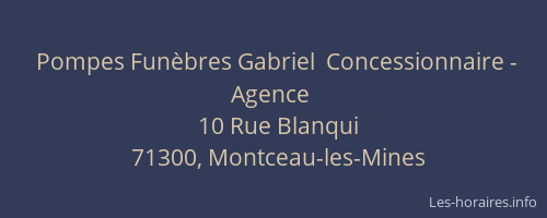 Pompes Funèbres Gabriel  Concessionnaire - Agence