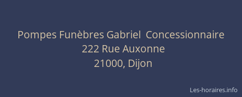 Pompes Funèbres Gabriel  Concessionnaire