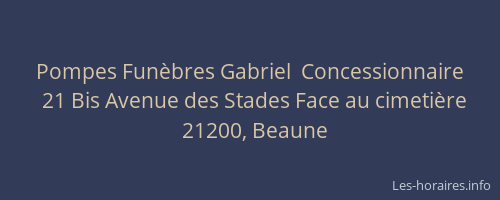 Pompes Funèbres Gabriel  Concessionnaire