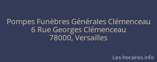 Pompes Funèbres Générales Clémenceau