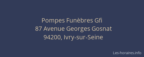 Pompes Funèbres Gfi