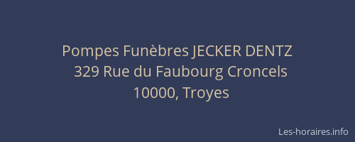 Pompes Funèbres JECKER DENTZ