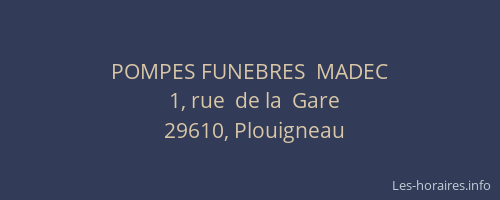 POMPES FUNEBRES  MADEC