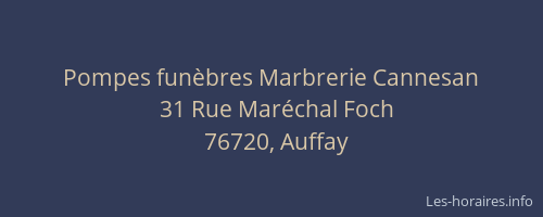Pompes funèbres Marbrerie Cannesan