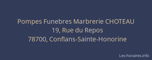 Pompes Funebres Marbrerie CHOTEAU