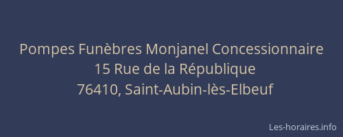 Pompes Funèbres Monjanel Concessionnaire