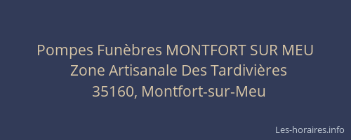 Pompes Funèbres MONTFORT SUR MEU