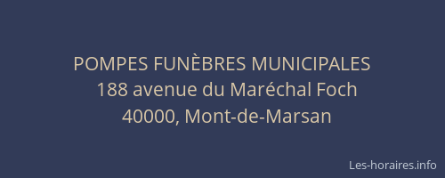 POMPES FUNÈBRES MUNICIPALES