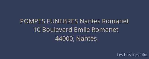 POMPES FUNEBRES Nantes Romanet