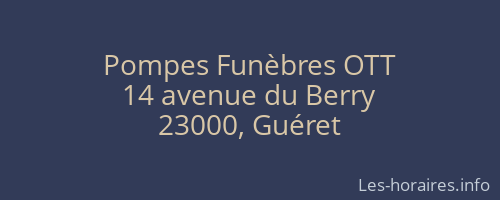 Pompes Funèbres OTT