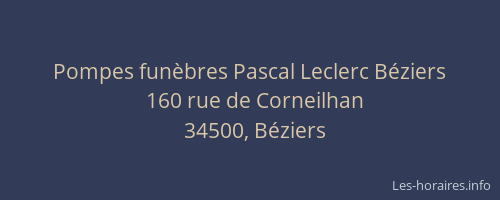 Pompes funèbres Pascal Leclerc Béziers
