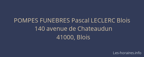 POMPES FUNEBRES Pascal LECLERC Blois