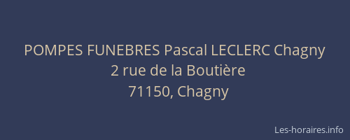 POMPES FUNEBRES Pascal LECLERC Chagny