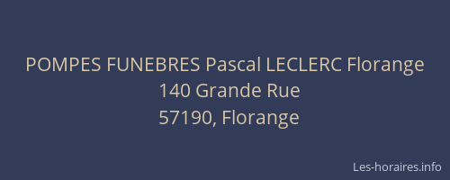POMPES FUNEBRES Pascal LECLERC Florange