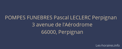 POMPES FUNEBRES Pascal LECLERC Perpignan